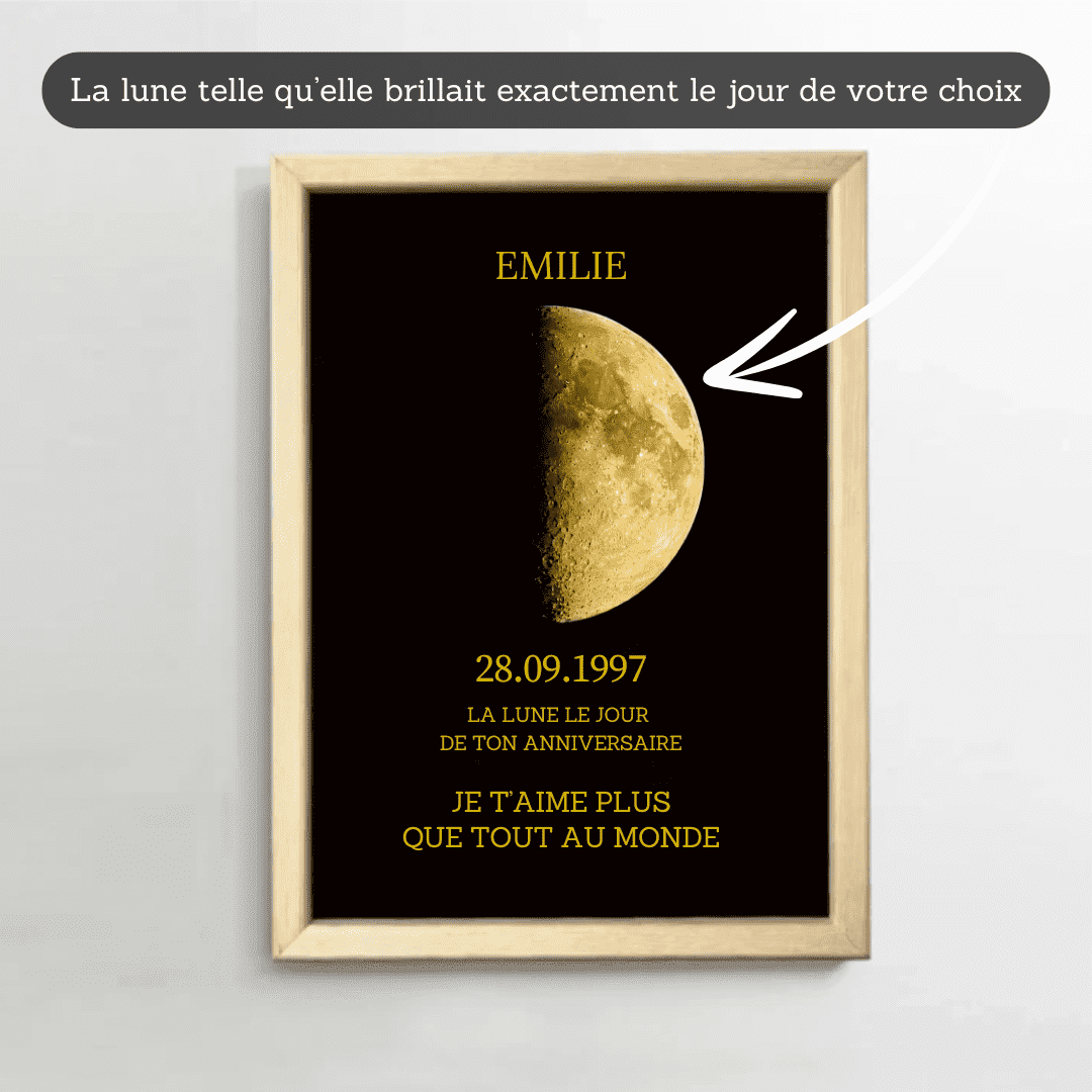 Tableau Personnalisé sur mesure, phase Lunaire