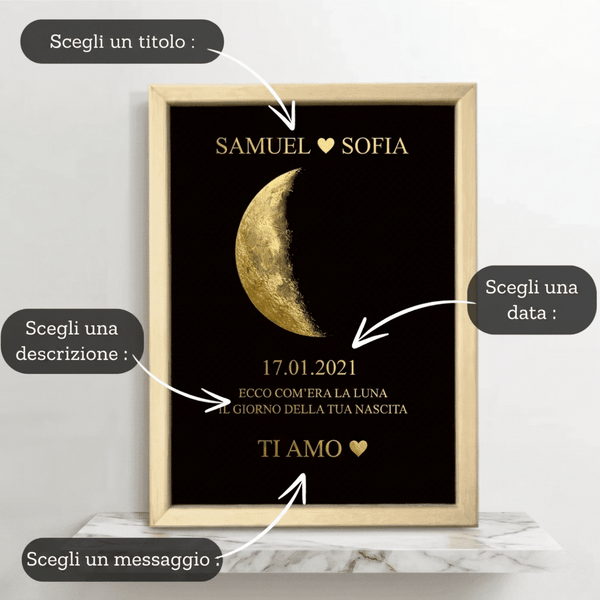 Quadro Personalizzato su misura, fase Lunare